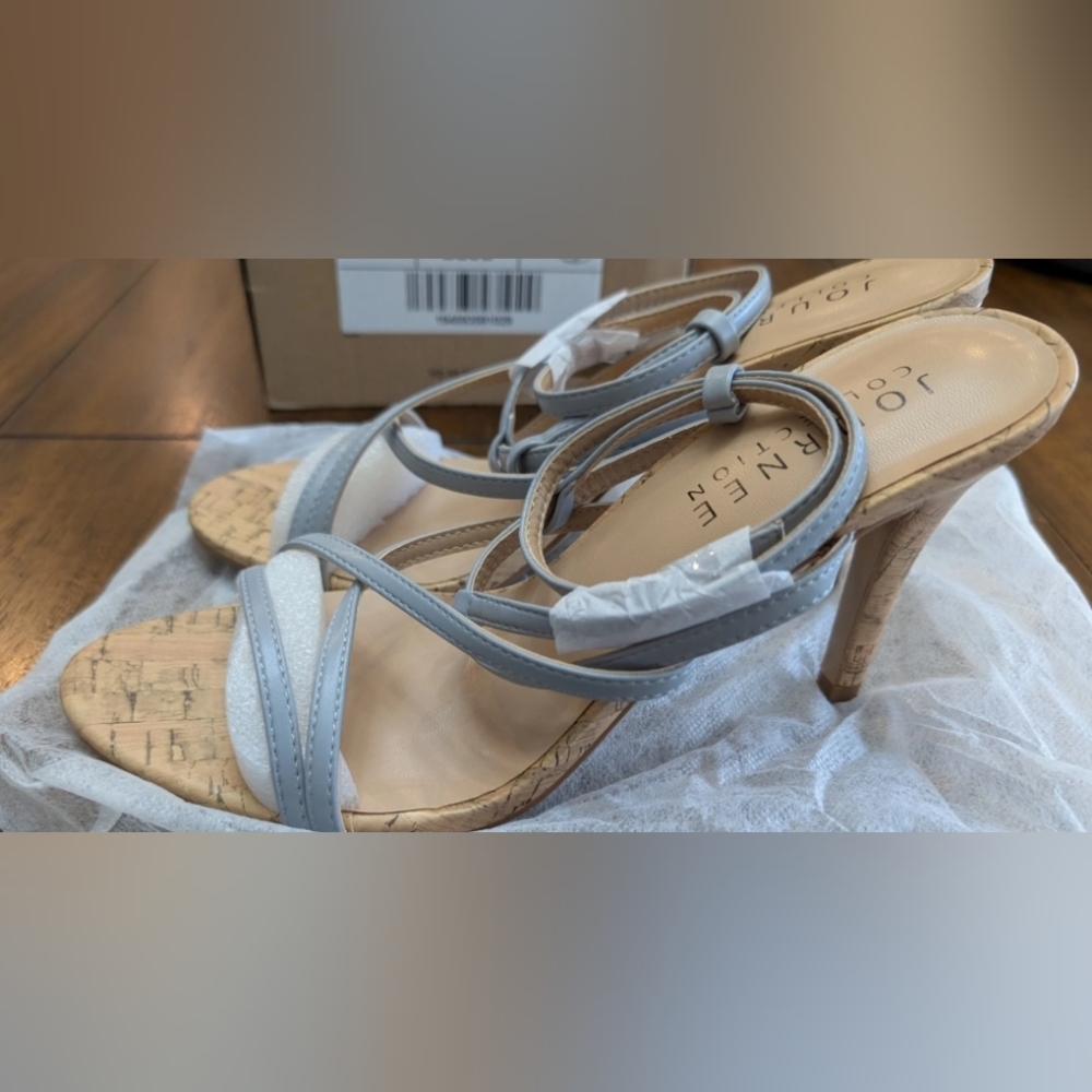 JOURNEE COLLECTION Womens Bluish-Gray Fylissa Open Toe Stiletto Heeled Sandal 9M - Picture 7 of 13